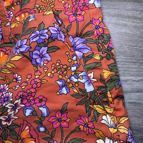 EUC Anthropologie Maeve Floral Wide Leg High Waisted Cropped Pants - Picture 6 of 16